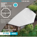 Winter cover for octagonal wooden pools 530 grey P-PB 580